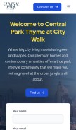 How centralparkthyme.com looks like on a mobile device such as an iPhone.