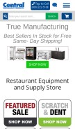 How centralrestaurant.com looks like on a mobile device such as an iPhone.