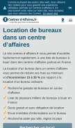 How centres-d-affaires.fr looks like on a mobile device such as an iPhone.