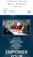 How centretechnologies.com looks like on a mobile device such as an iPhone.