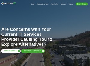 How centrexit.com looks like on a tablet such as an iPad.