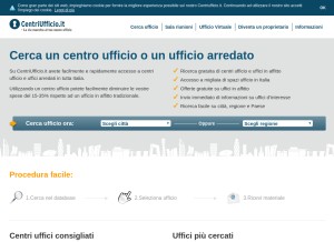 How centriufficio.it looks like on a tablet such as an iPad.