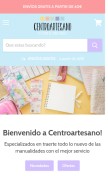 How centroartesano.es looks like on a mobile device such as an iPhone.