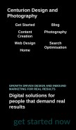 How centuriondesign.co.za looks like on a mobile device such as an iPhone.