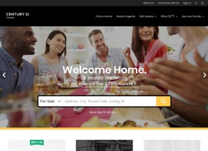 How century21.ca looks like on a tablet such as an iPad.