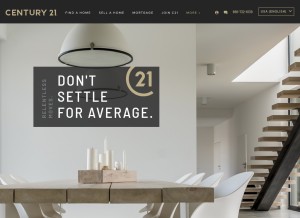 How century21.com looks like on a tablet such as an iPad.
