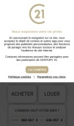 How century21.fr looks like on a mobile device such as an iPhone.