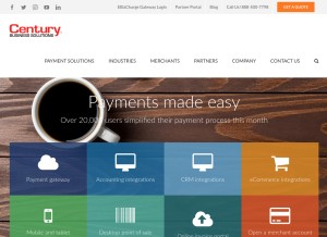 How centurybizsolutions.com looks like on a tablet such as an iPad.