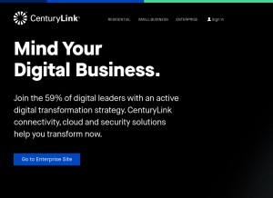 How centurylink.com looks like on a tablet such as an iPad.