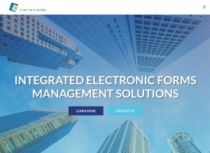 How cerenade.com looks like on a tablet such as an iPad.