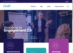 How cerkl.com looks like on a tablet such as an iPad.