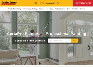 How certapro.com looks like on a tablet such as an iPad.
