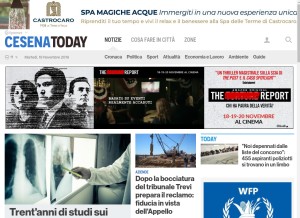 How cesenatoday.it looks like on a tablet such as an iPad.