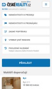 How ceskereality.cz looks like on a mobile device such as an iPhone.