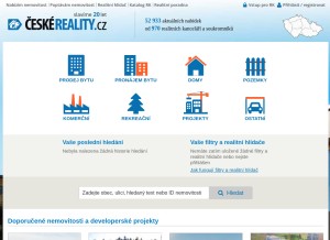 How ceskereality.cz looks like on a tablet such as an iPad.