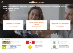 How cessionpme.com looks like on a tablet such as an iPad.