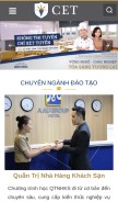 How cet.edu.vn looks like on a mobile device such as an iPhone.