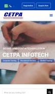 How cetpainfotech.com looks like on a mobile device such as an iPhone.