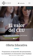 How ceu.es looks like on a mobile device such as an iPhone.