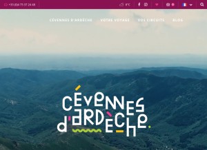 How cevennes-ardeche.com looks like on a tablet such as an iPad.