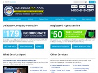 Desktop screenshot for delawareinc.com