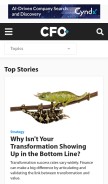 How cfo.com looks like on a mobile device such as an iPhone.
