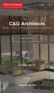 How cgarchitects.vn looks like on a mobile device such as an iPhone.