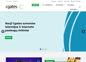How cgates.lt looks like on a tablet such as an iPad.
