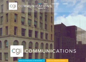 How cgicompany.com looks like on a tablet such as an iPad.