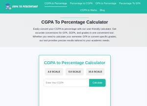 How cgpatopercentage.com.in looks like on a tablet such as an iPad.