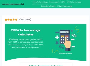 How cgpatopercentage.org looks like on a tablet such as an iPad.