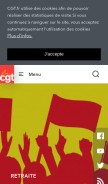 How cgt.fr looks like on a mobile device such as an iPhone.