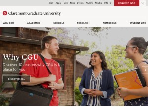 How cgu.edu looks like on a tablet such as an iPad.