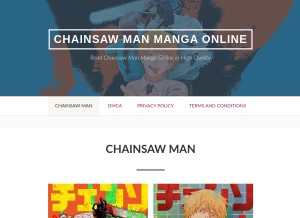 How chainsaw-man.online looks like on a tablet such as an iPad.