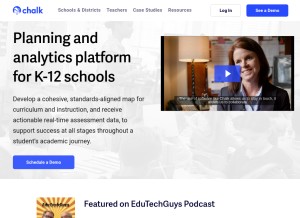 How chalk.com looks like on a tablet such as an iPad.