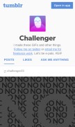 How challenger23.com looks like on a mobile device such as an iPhone.