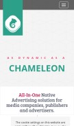How chameleon.ad looks like on a mobile device such as an iPhone.