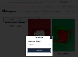How championusa.com looks like on a tablet such as an iPad.