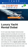 How championyachts.ae looks like on a mobile device such as an iPhone.