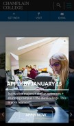 How champlain.edu looks like on a mobile device such as an iPhone.