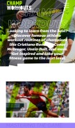 How champworkouts.com looks like on a mobile device such as an iPhone.