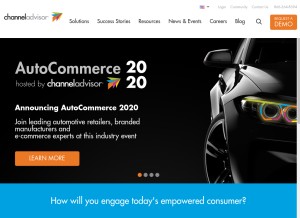 How channeladvisor.com looks like on a tablet such as an iPad.