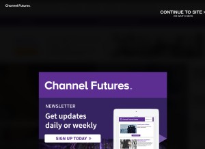How channelfutures.com looks like on a tablet such as an iPad.