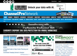 How channelpronetwork.com looks like on a tablet such as an iPad.