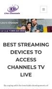 How channels-tv-live.com looks like on a mobile device such as an iPhone.