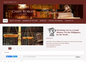 How chanrobles.com looks like on a tablet such as an iPad.