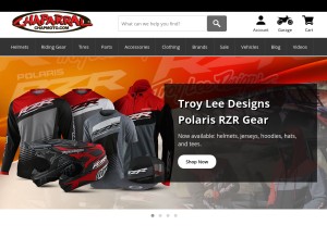 How chapmoto.com looks like on a tablet such as an iPad.