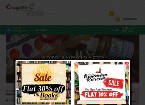 How chapter2.pk looks like on a tablet such as an iPad.