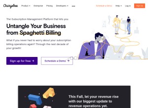 How chargebee.com looks like on a tablet such as an iPad.