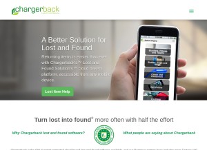 How chargerback.com looks like on a tablet such as an iPad.